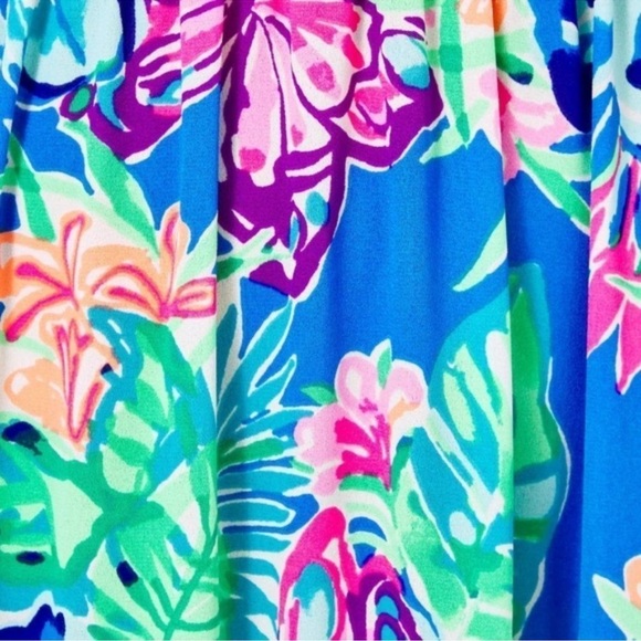 LILLY PULITZER Rease Maxi Dress Pundy Blue isle be back NWT size 2 resort wear - Picture 3 of 7